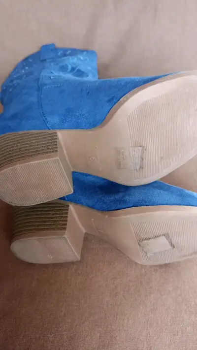 Botas vaqueras de gamuza azul - miniatura 3