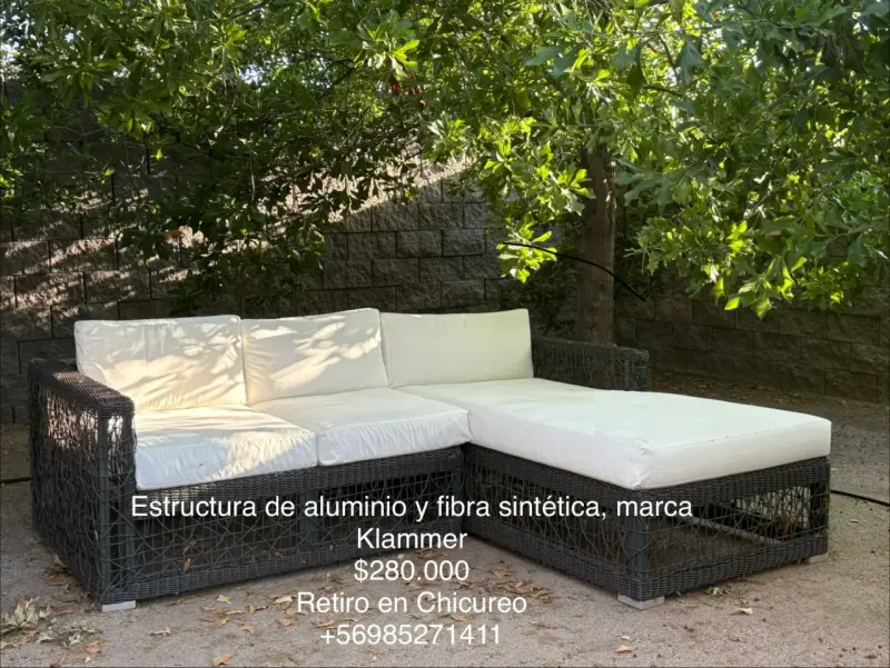 Sofá de jardín Klammer de aluminio y fibra