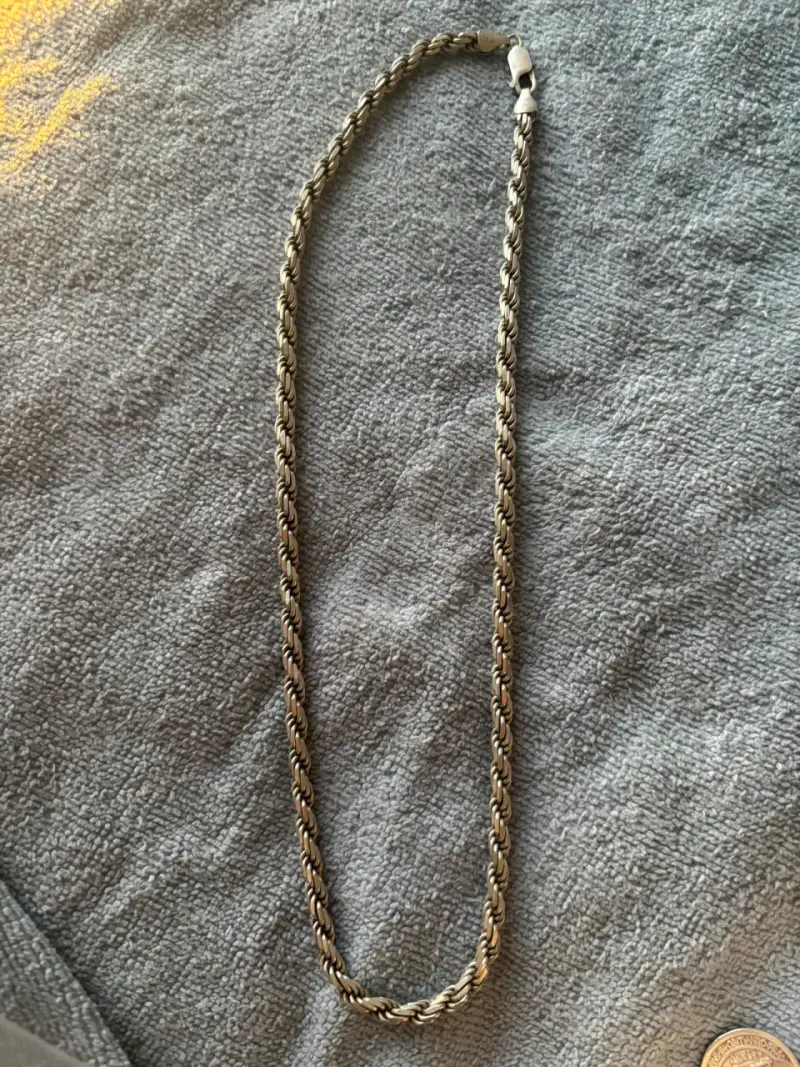 Cadena de plata turbillon 925 italy - 4