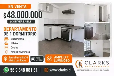 ARRIENDO / Depto 1d+1b+cocina+amplio - Metro - miniatura 1
