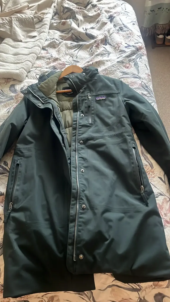 Chaqueta impermeable Patagonia negra - 3