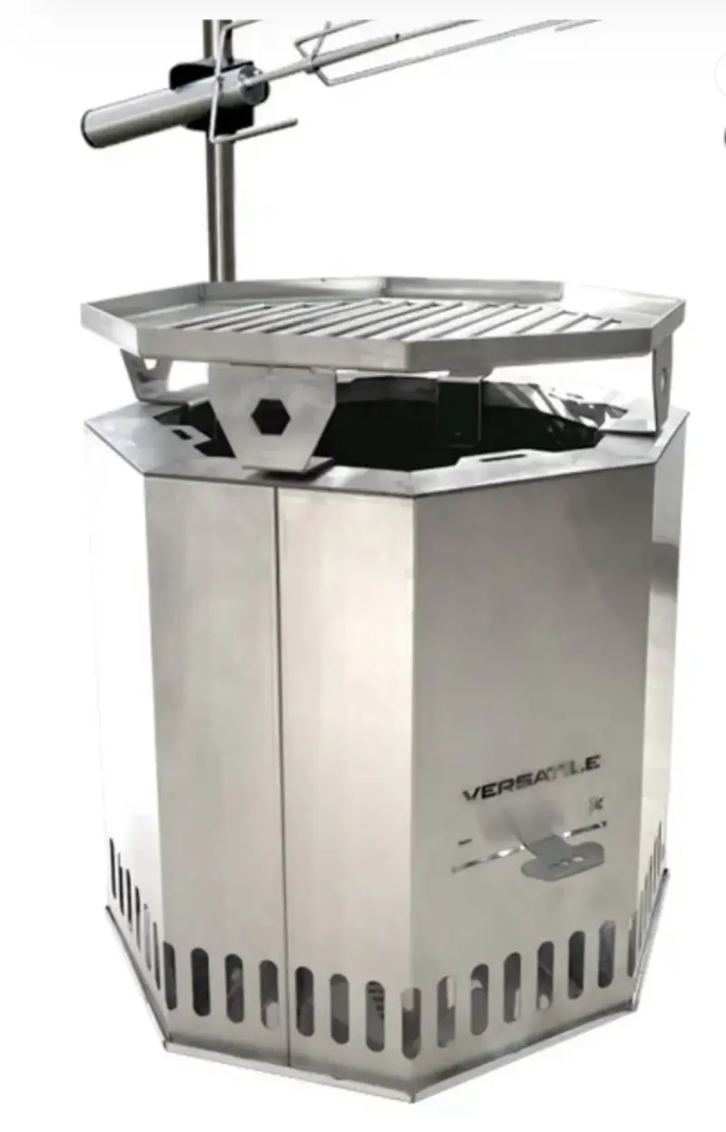 Parrilla brasero de acero inoxidable octagonal - 4
