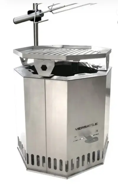 Parrilla brasero de acero inoxidable octagonal - miniatura 4