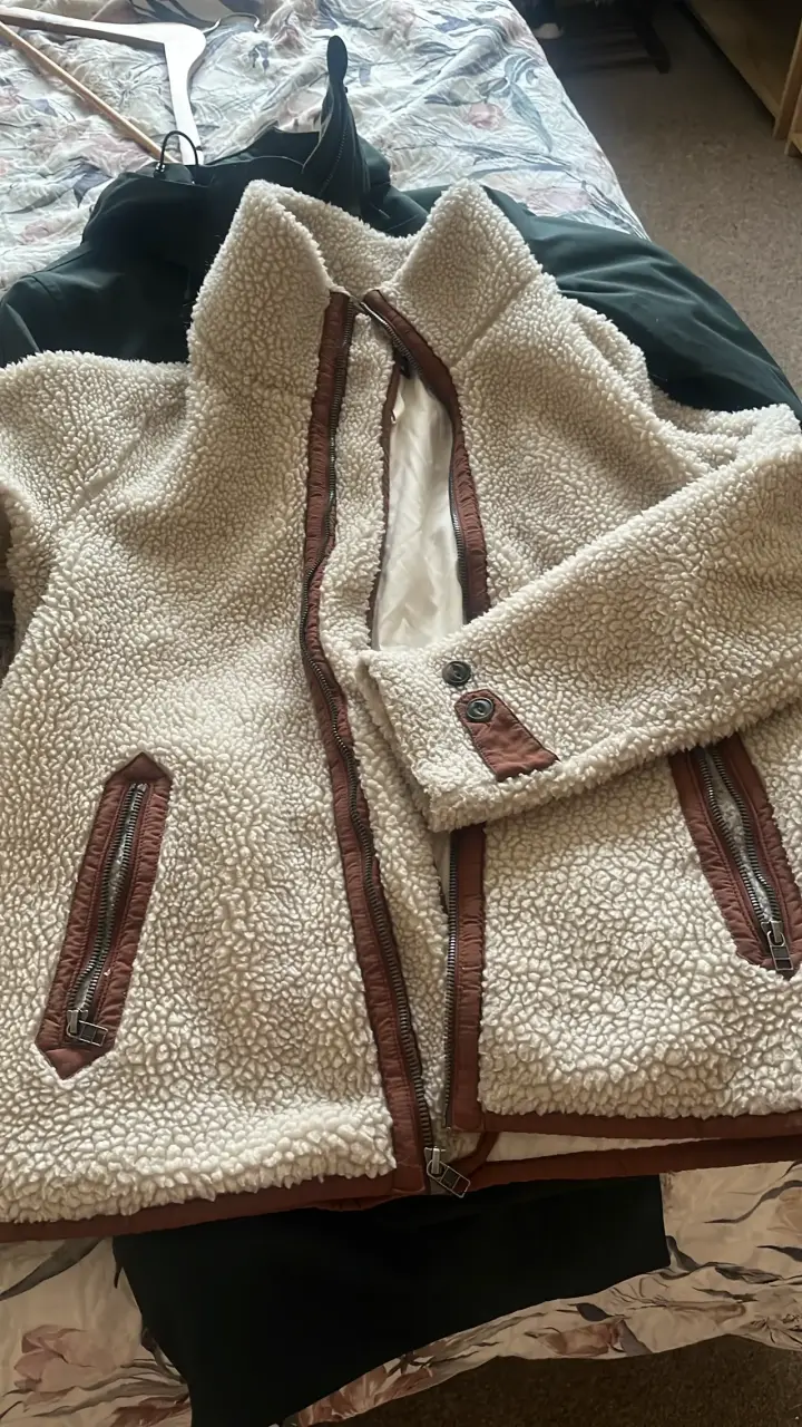 Chaqueta de lana Patagonia beige - 3
