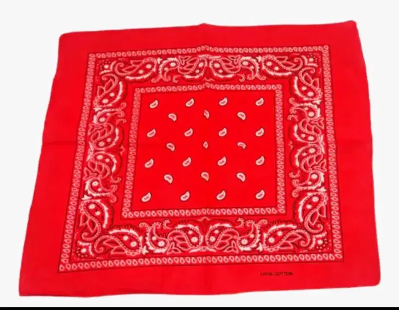 Pañuelo bandana rojo de algodón