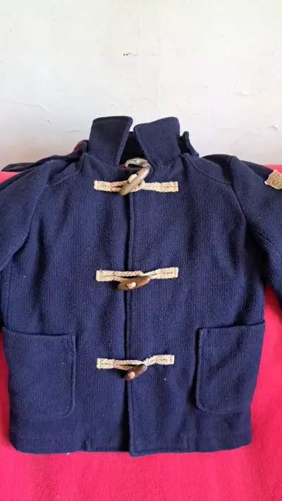 Abrigo infantil azul OshKosh con capucha - miniatura 1