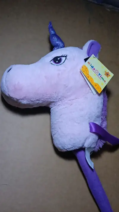 Caballito de juguete unicornio Kidz Time - miniatura 1