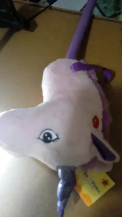 Caballito de juguete unicornio Kidz Time - miniatura 2