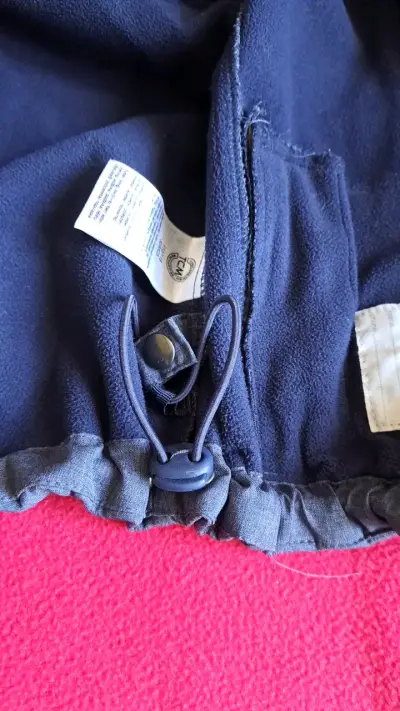 Chaqueta infantil azul acero con capucha - miniatura 6