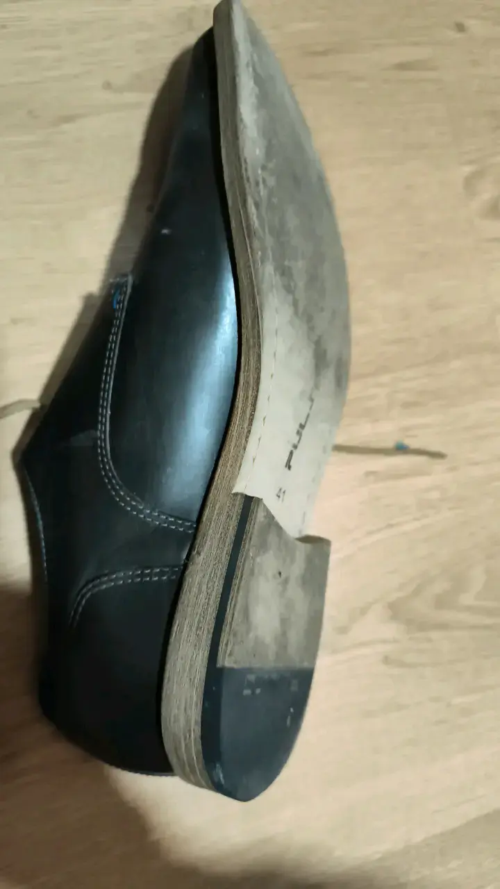 Zapatos de cuero negro marca PULSO guante - 2
