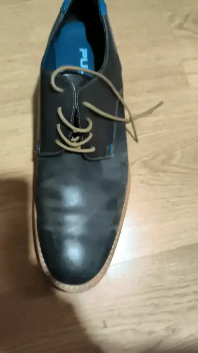 Zapatos de cuero negro marca PULSO guante - miniatura 3