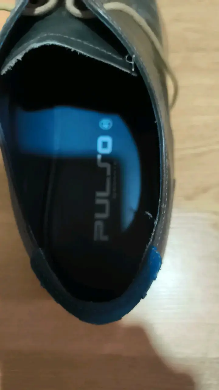 Zapatos de cuero negro marca PULSO guante - 6