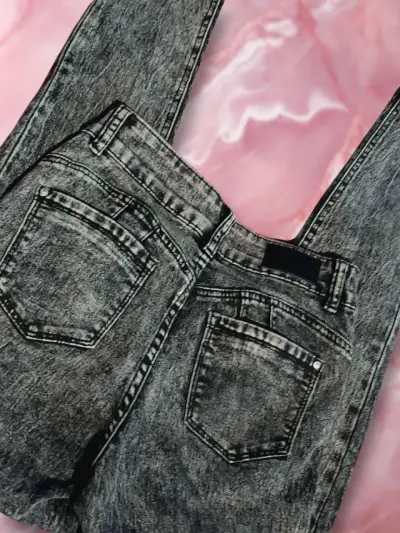 Jeans gris oscuro talla 36 para mujer - miniatura 2