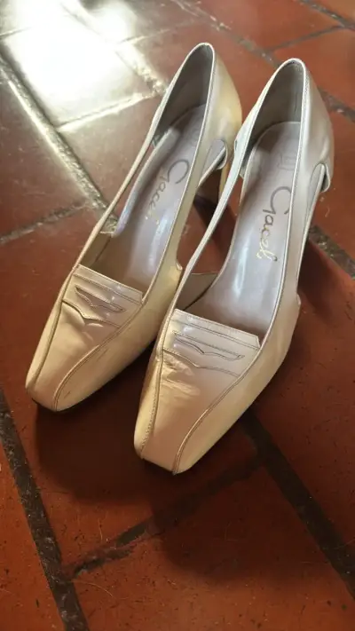 Zapatos de tacón beige Gacel elegantes - miniatura 1