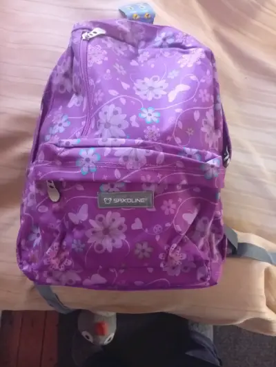 Mochila Saxoline floral morada - miniatura 1