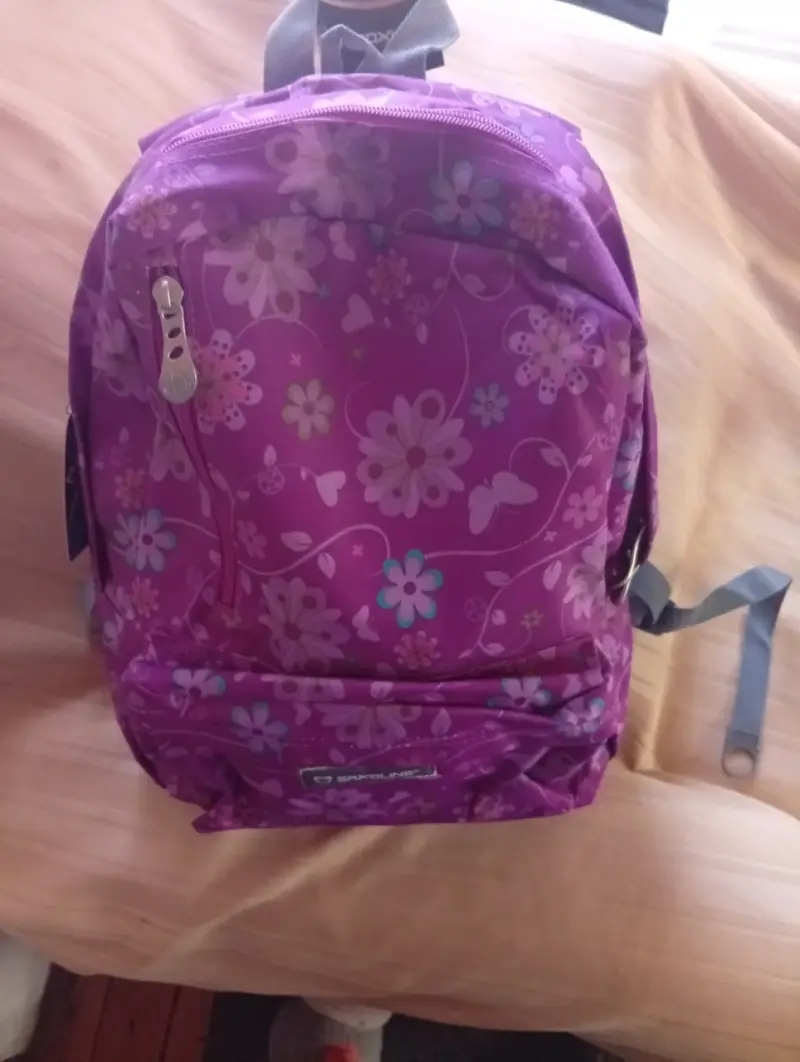 Mochila Saxoline floral morada - 2