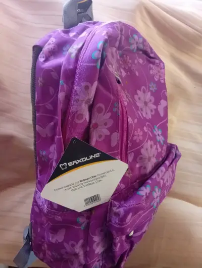 Mochila Saxoline floral morada - miniatura 4