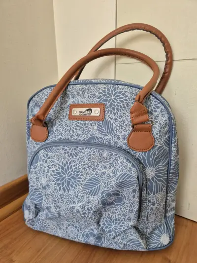 Mochila New Looxs floral azul - miniatura 1
