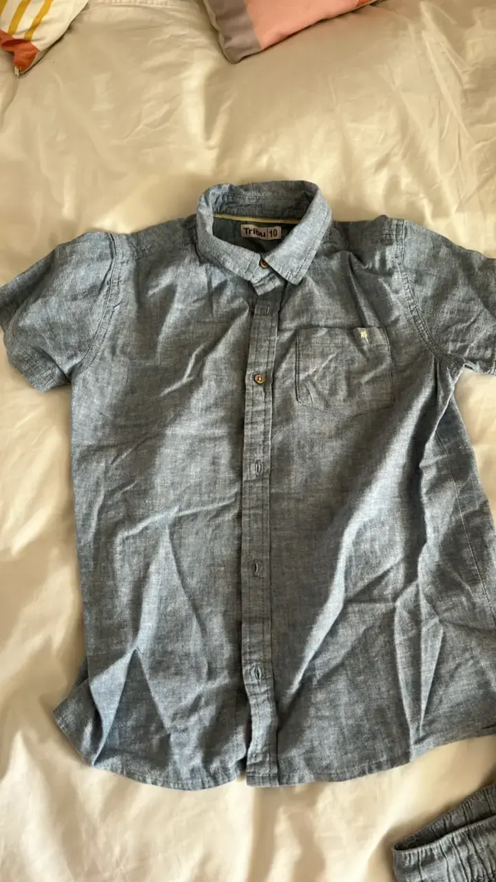 Conjunto de camisa y short de lino para niño - 2