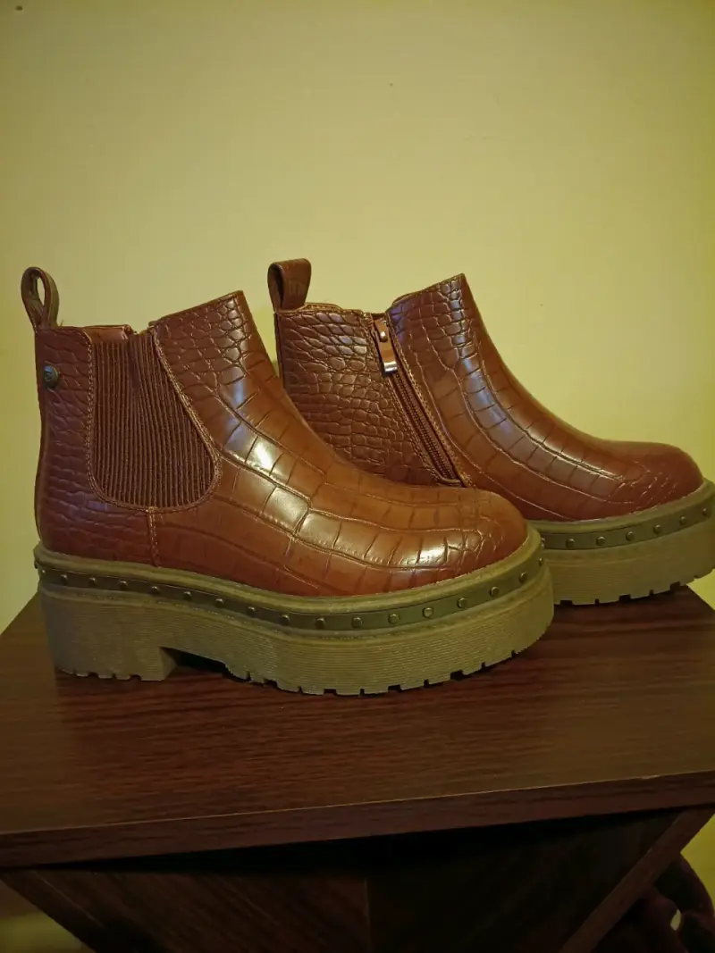Botines marrones de cuero talla 37 nuevos