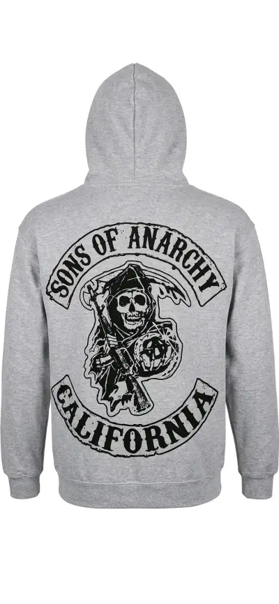 Polerón gris con capucha SAMCRO - miniatura 1