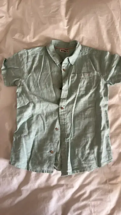 Camisa verde Tribu de lino para niño - miniatura 2