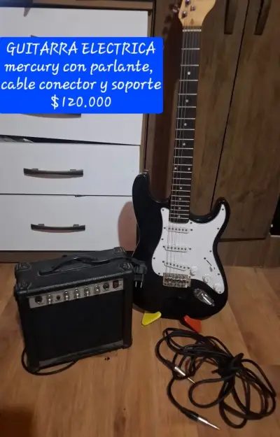 Guitarra eléctrica Mercury con amplificador y accesorios - miniatura 1