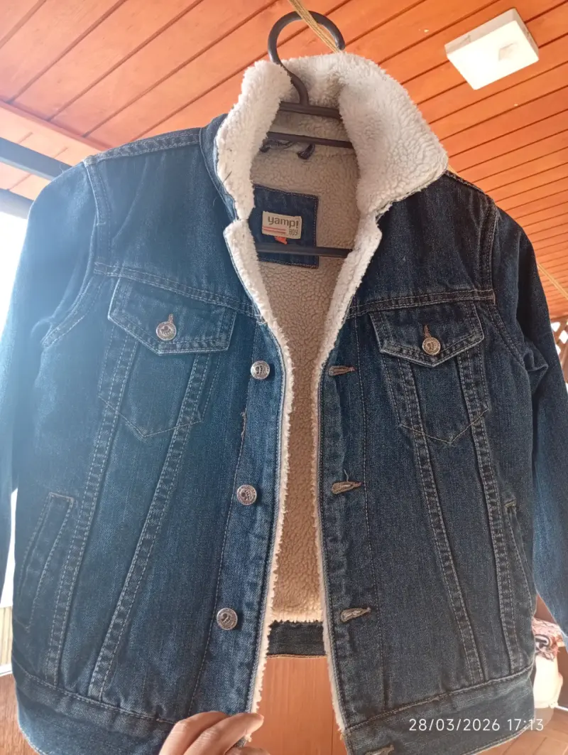 Chaqueta de mezclilla con forro de borrego - 2