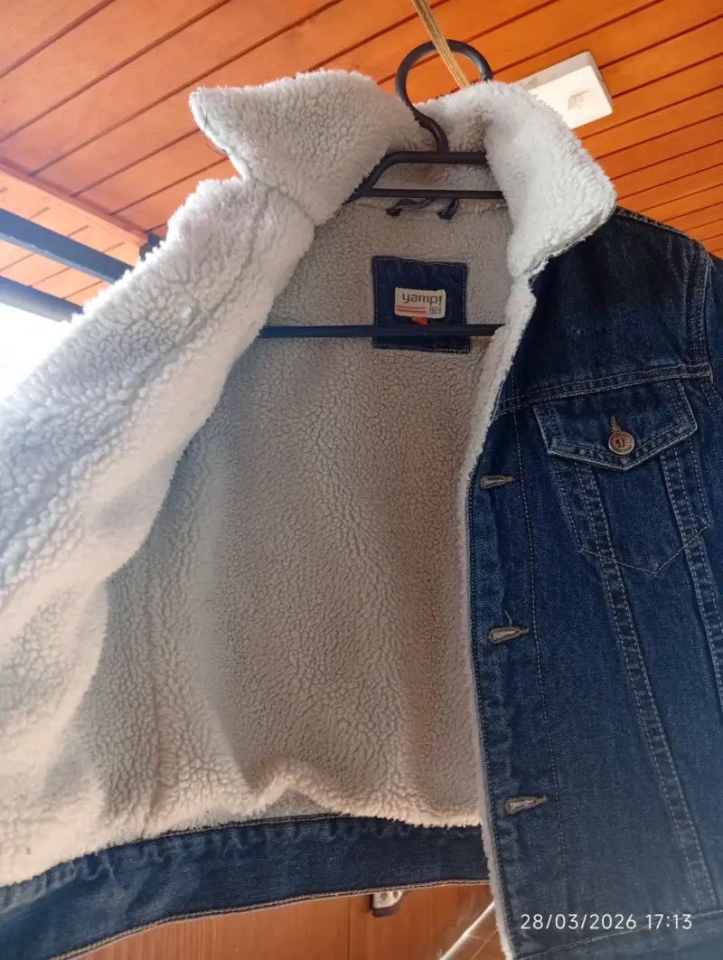 Chaqueta de mezclilla con forro de borrego - 3