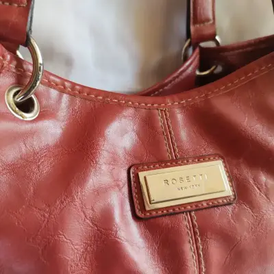Bolso Rosetti de cuero sintético marrón - miniatura 2