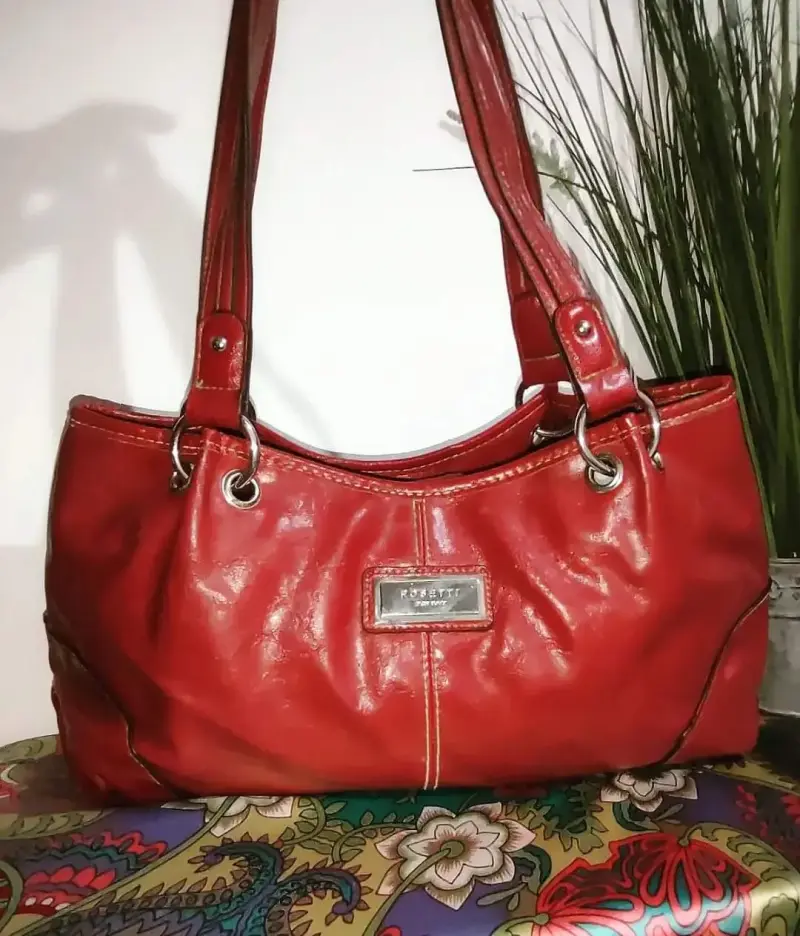 Bolso de cuero rojo Rosetti elegante - 1