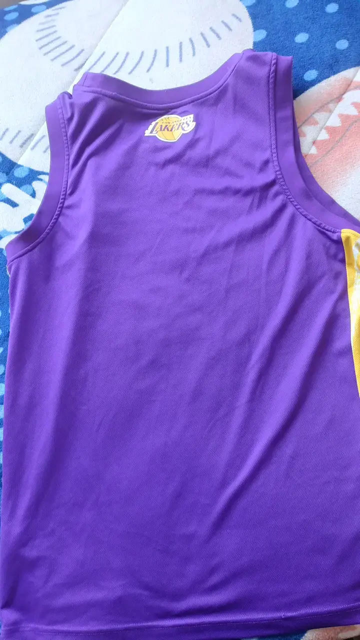 Camiseta NBA Lakers LeBron James morada - 5