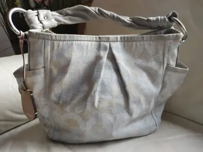 Bolso Coach Gris  beige con diseño elegante - miniatura 5