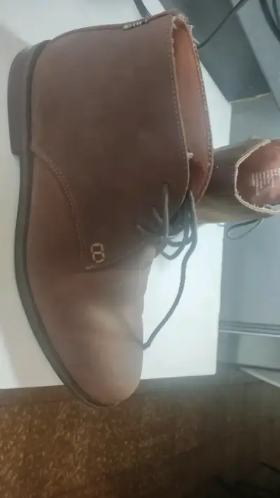 Botines de cuero marrón RKF para hombre - miniatura 4