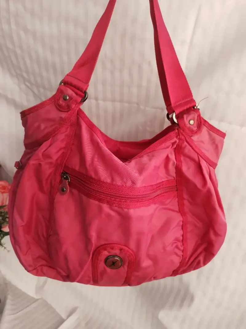 Bolso de hombro saxoline fuccia con bolsillo - 1