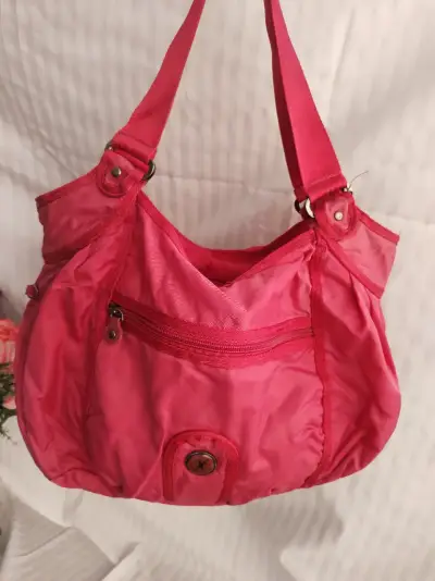Bolso de hombro saxoline fuccia con bolsillo - miniatura 1