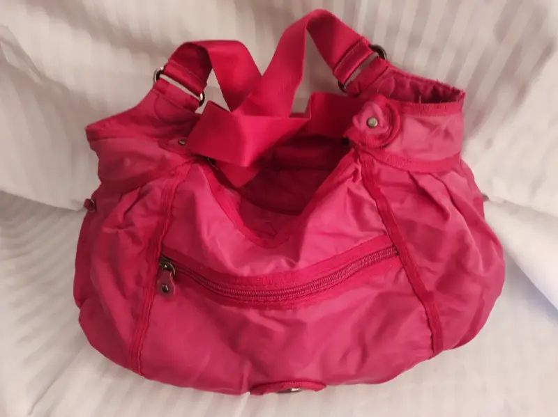 Bolso de hombro saxoline fuccia con bolsillo - 6