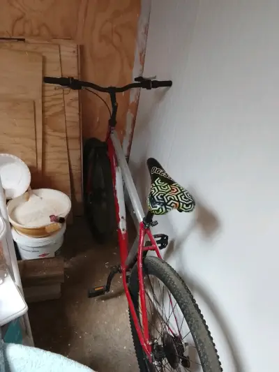 Bicicleta de montaña roja y blanca - miniatura 5