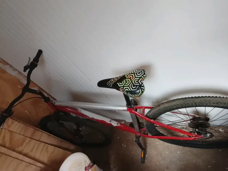 Bicicleta de montaña roja y blanca - 6