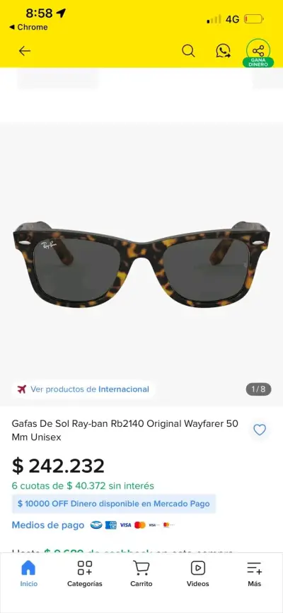 Gafas de sol Ray-Ban Wayfarer clásicas - miniatura 3
