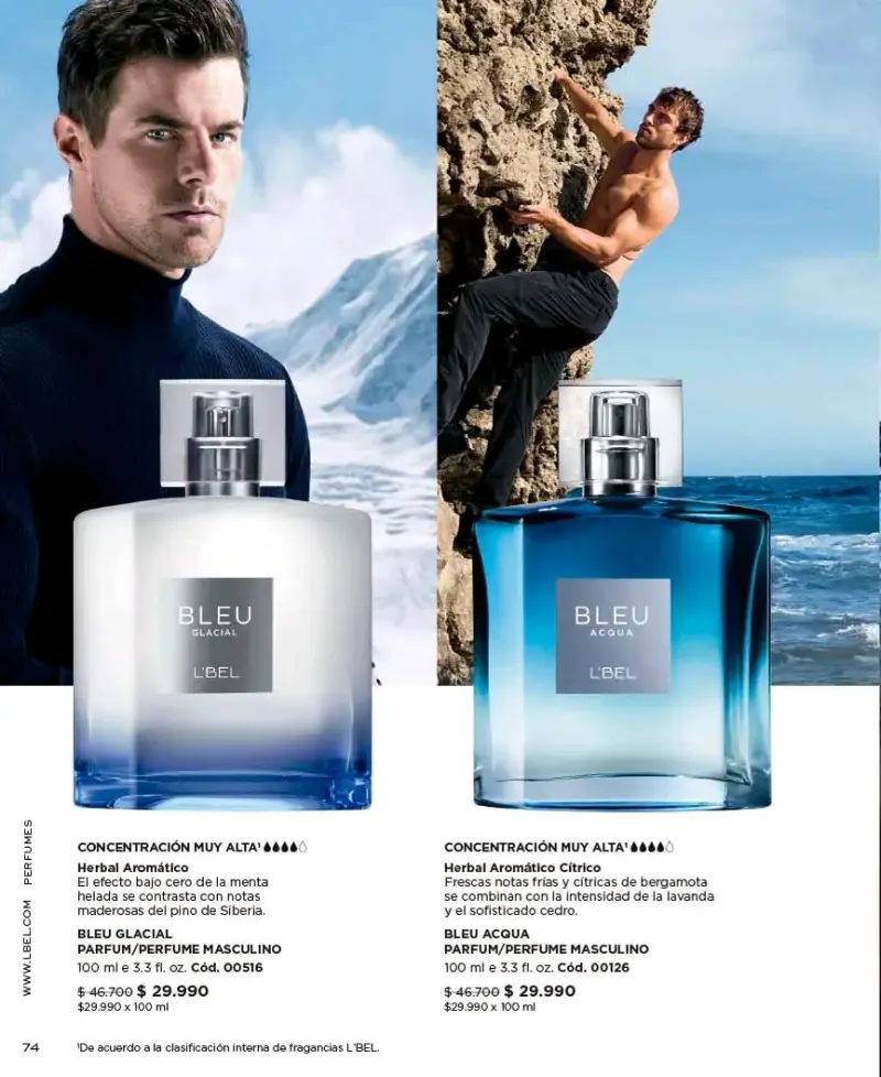 Perfume masculino Bleu Acqua L'Bel - 3