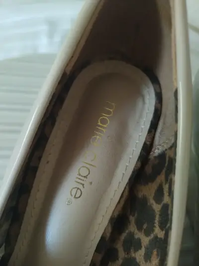 Zapatos de tacón beige con lazo Marie Claire T.37 - miniatura 4