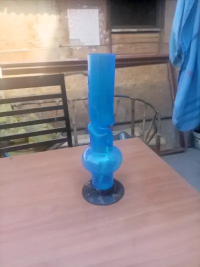 Bong de acrílico azul para fumar - miniatura 2