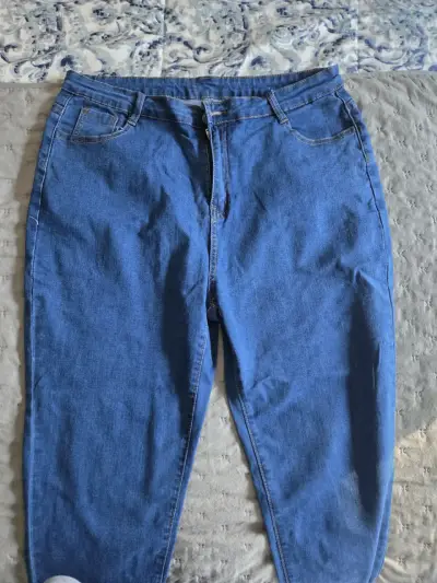 Jeans negros de mujer talla 46 ,jeans azules 2xl - miniatura 5