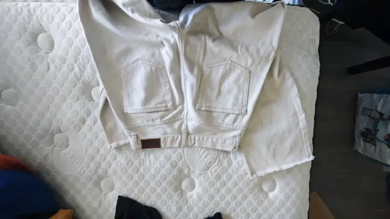 Jeans beige de mujer talla 36 ALANIZ cropped - 3