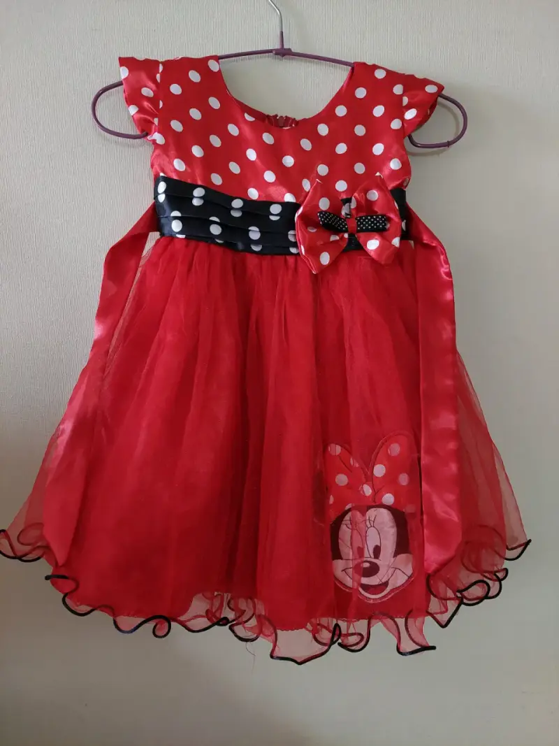 Vestido infantil Minnie Mouse rojo - 1