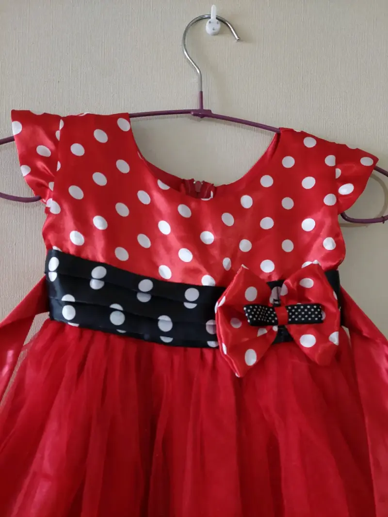 Vestido infantil Minnie Mouse rojo - 3
