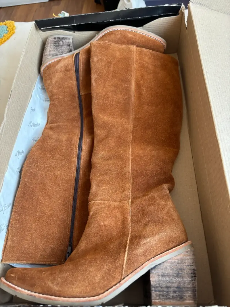 Botas Pao pecados de gamuza marrón con tacón alto - 1