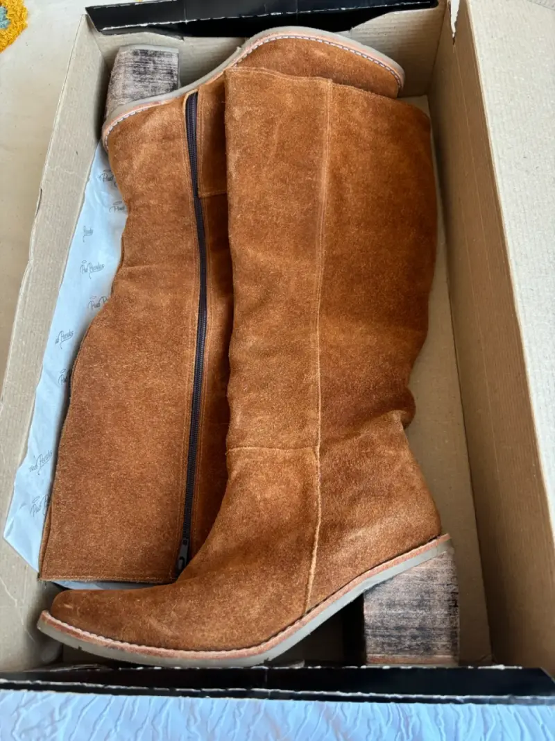 Botas Pao pecados de gamuza marrón con tacón alto - 2