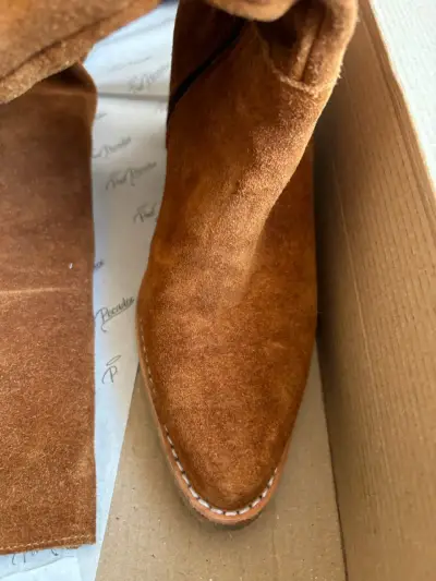 Botas Pao pecados de gamuza marrón con tacón alto - miniatura 5